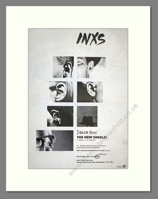 INXS - Listen Like Thieves. Vintage Advert 1986 (ref AD17328)