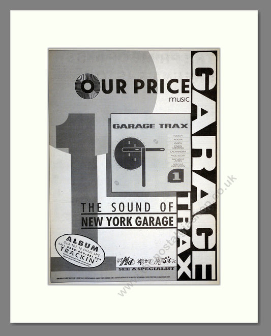 Various Artists - Garage Trax. Vintage Advert 1989 (ref AD17334)