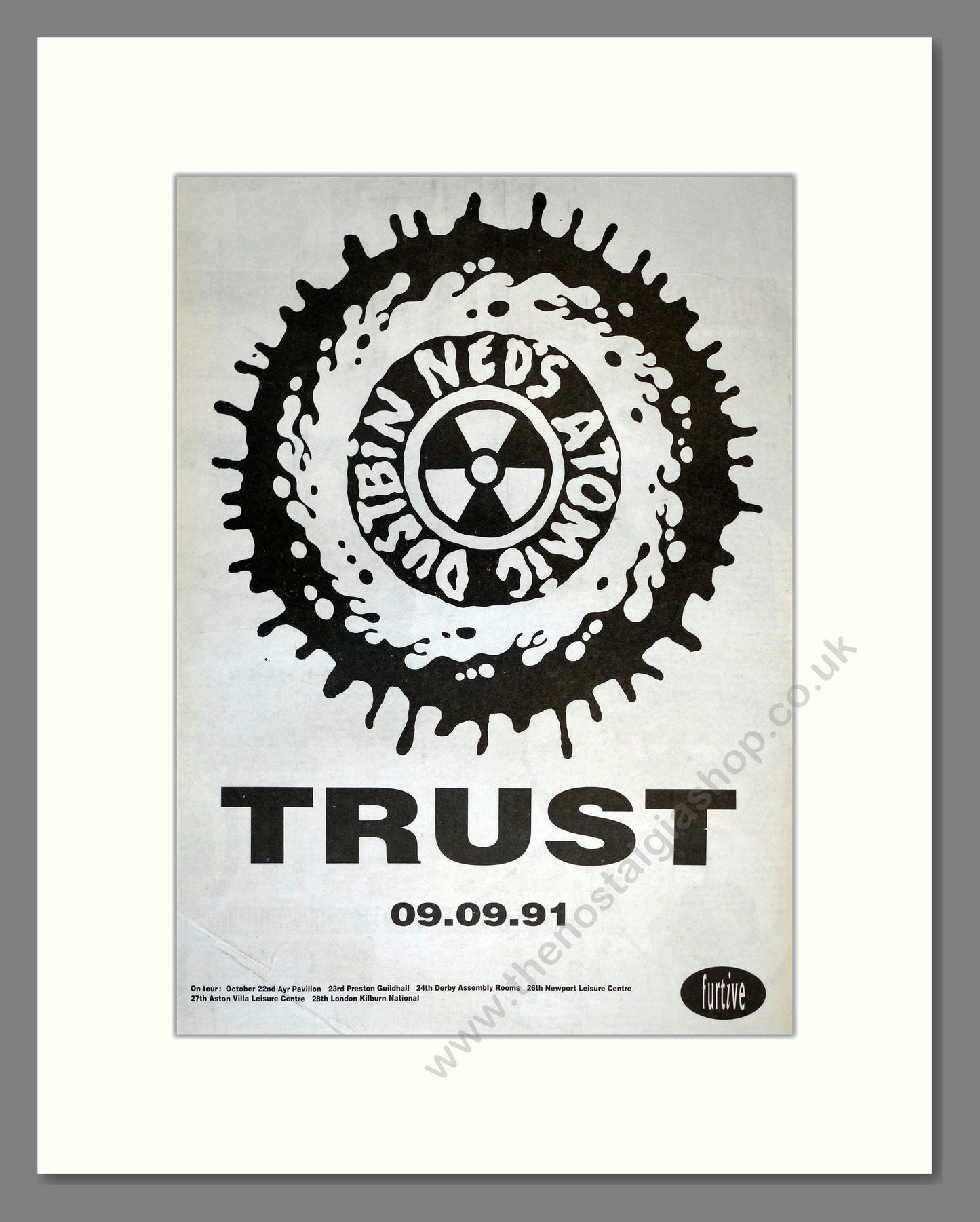 Ned's Atomic Dustbin - Trust. Vintage Advert 1991 (ref AD17342)