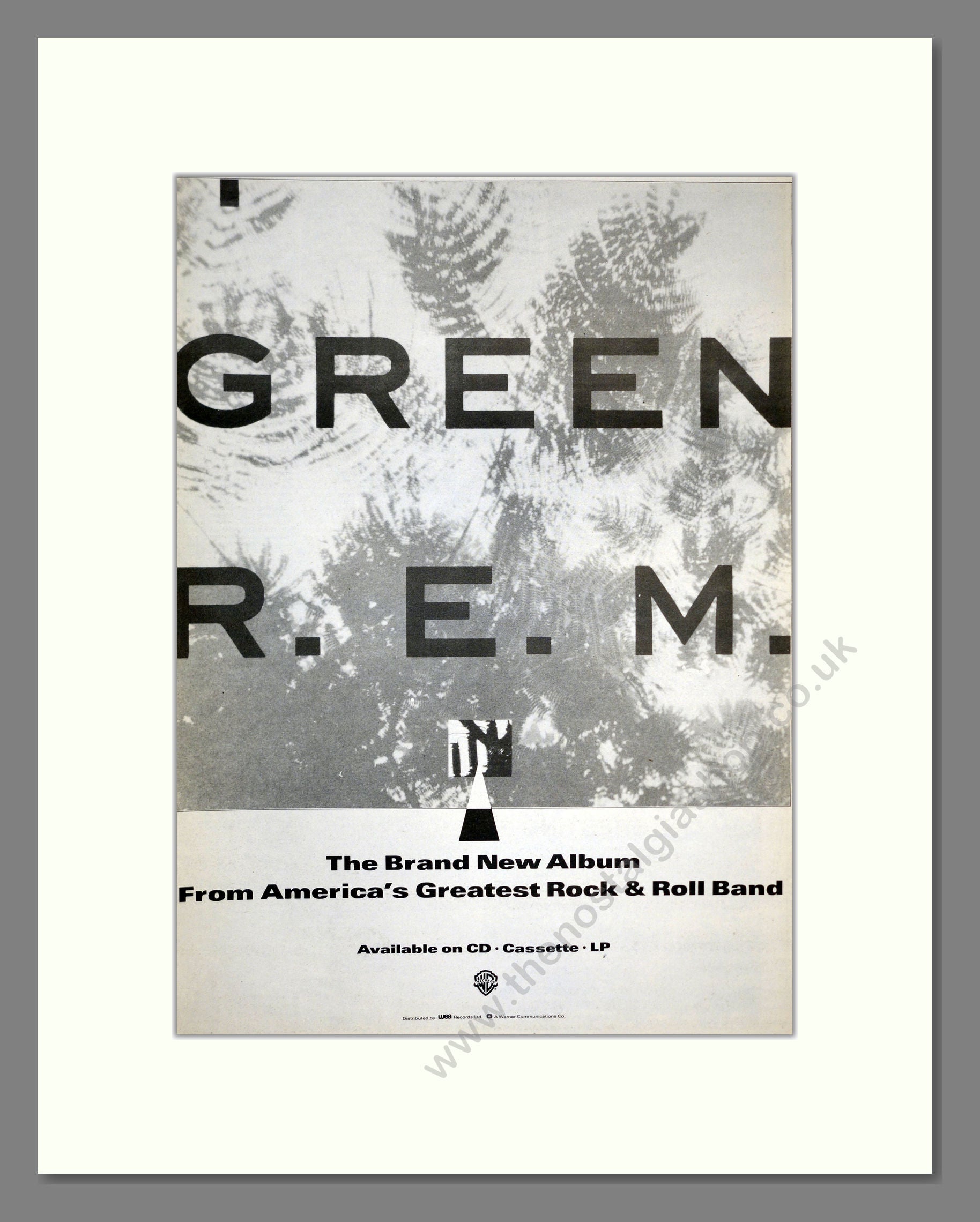 R.E.M. - Green. Vintage Advert 1988 (ref AD17357)