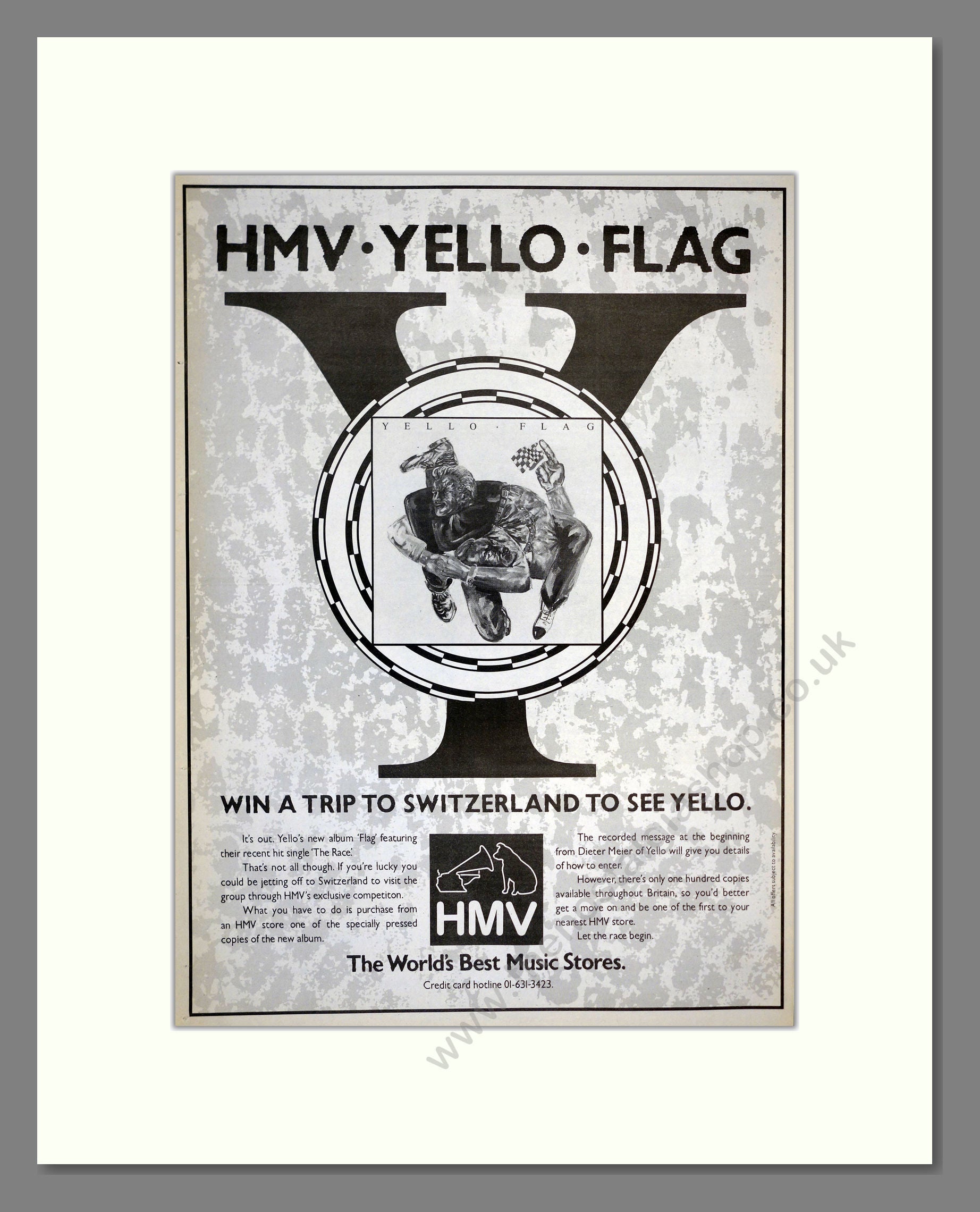 Yello - Flag. Vintage Advert 1988 (ref AD17363)