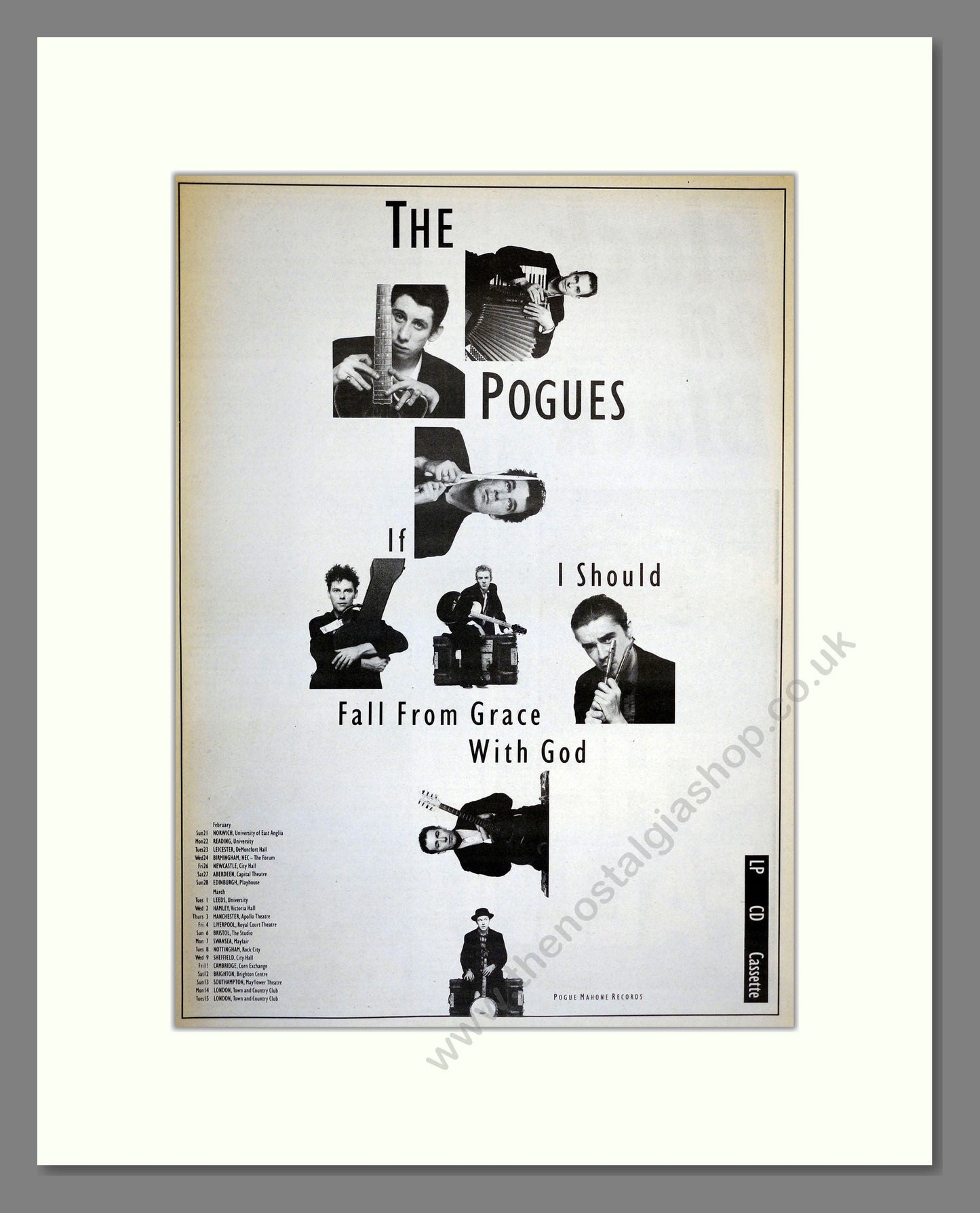 Pogues (The) - If I Should Fall From Grace With God. Vintage Advert 1988 (ref AD17366)