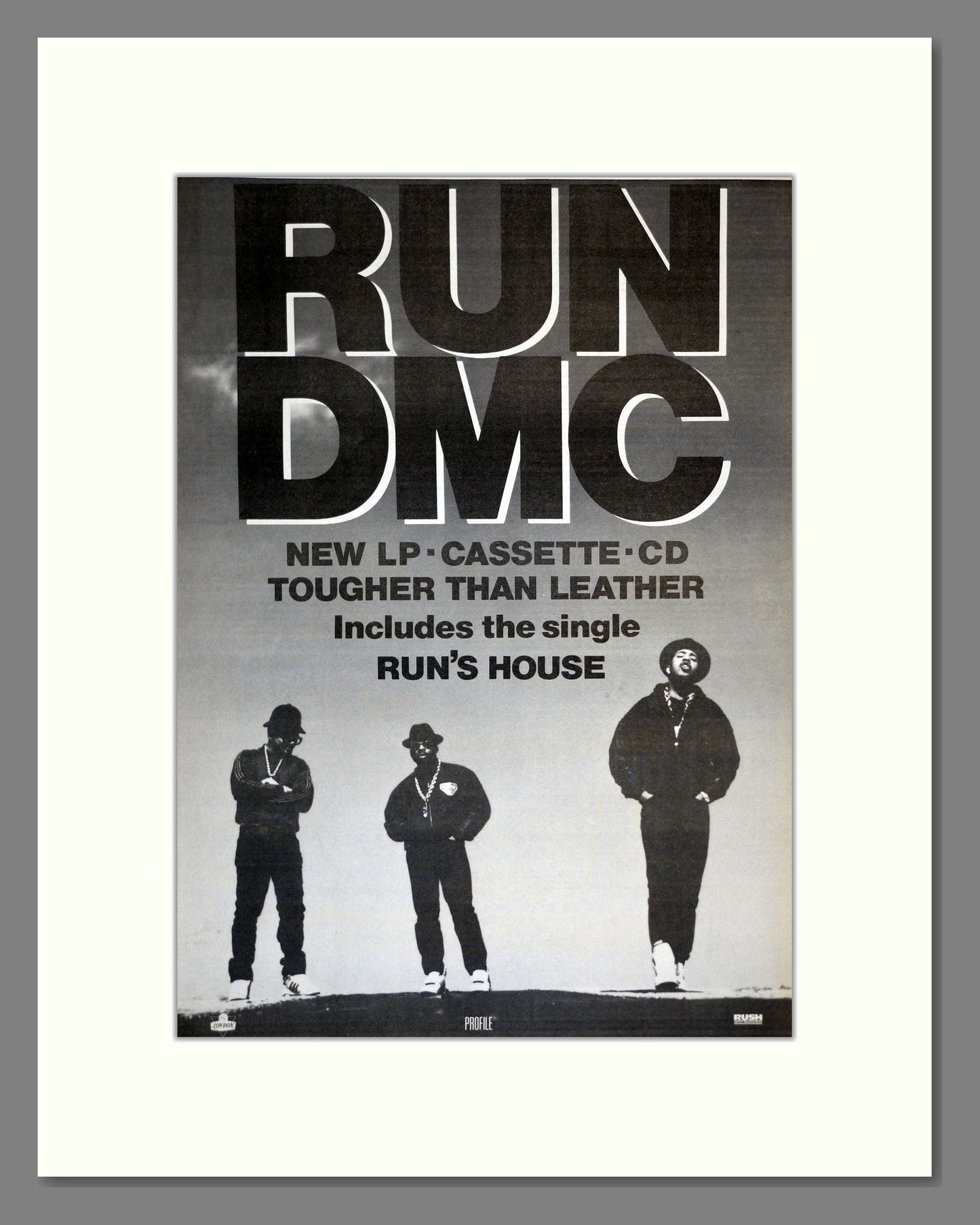 Run DMC - Tougher Than Leather. Vintage Advert 1988 (ref AD17373)