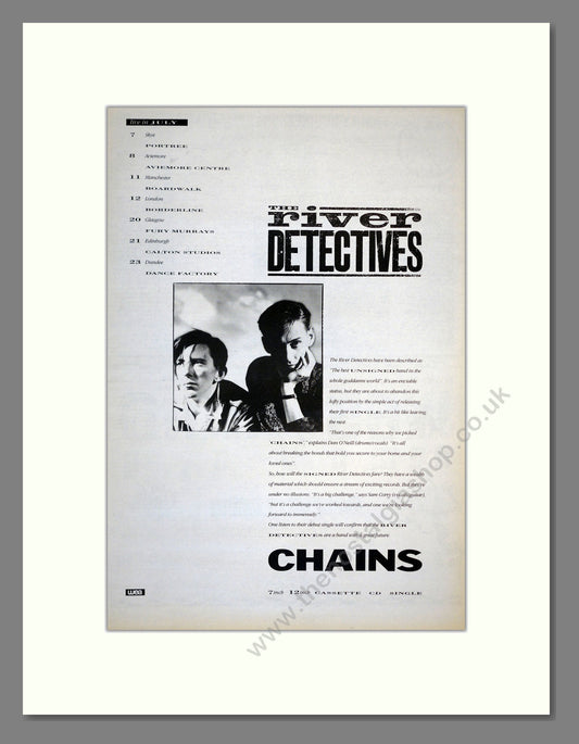 River Detectives (The) - Chains. Vintage Advert 1989 (ref AD17378)