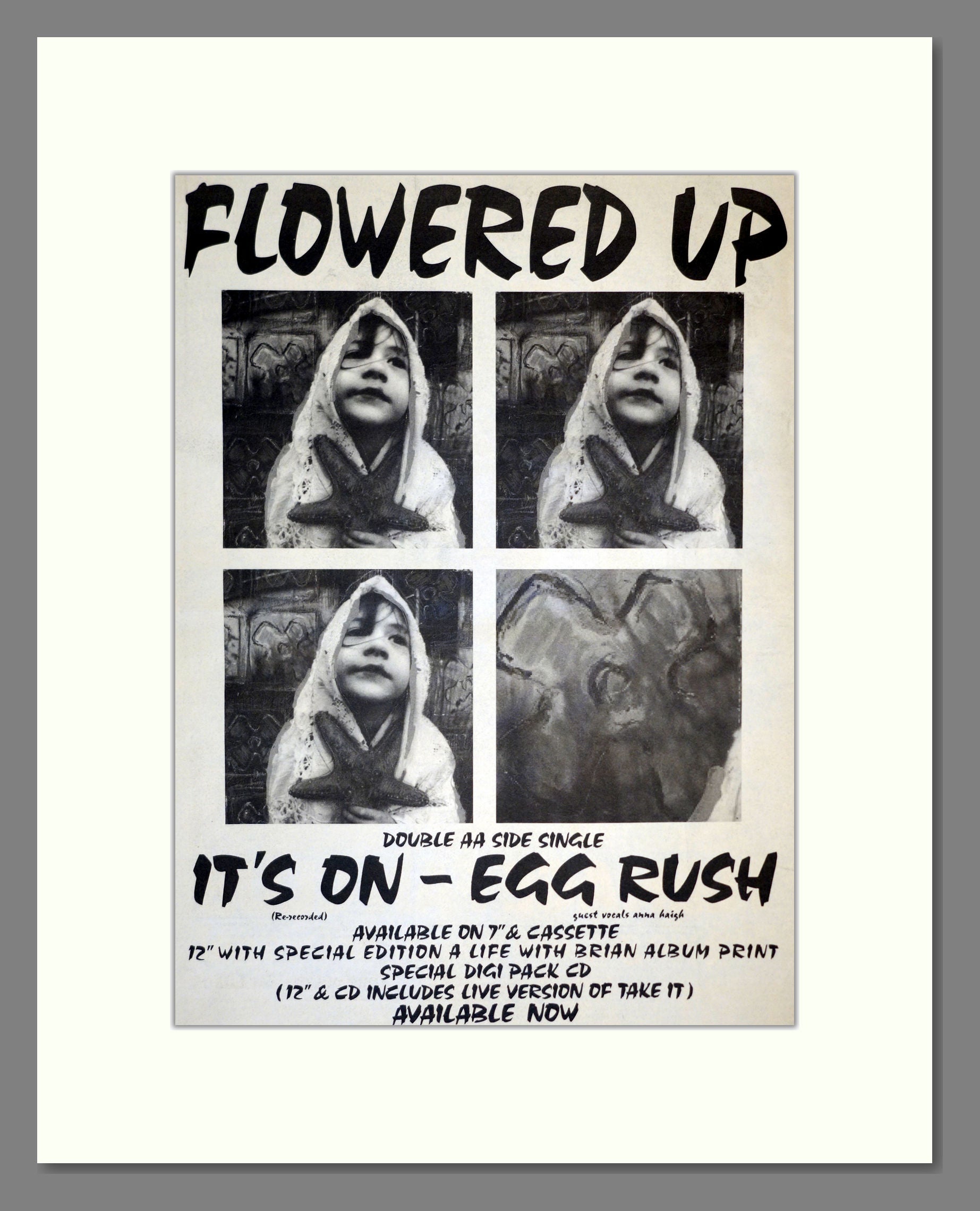 Flowered Up - Egg Rush. Vintage Advert 1991 (ref AD17382)