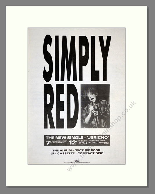 Simply Red - Jericho. Vintage Advert 1986 (ref AD17414)