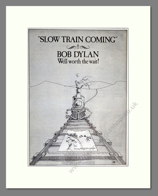 Bob Dylan - Slow Train Coming. Vintage Advert 1979 (ref AD17436)