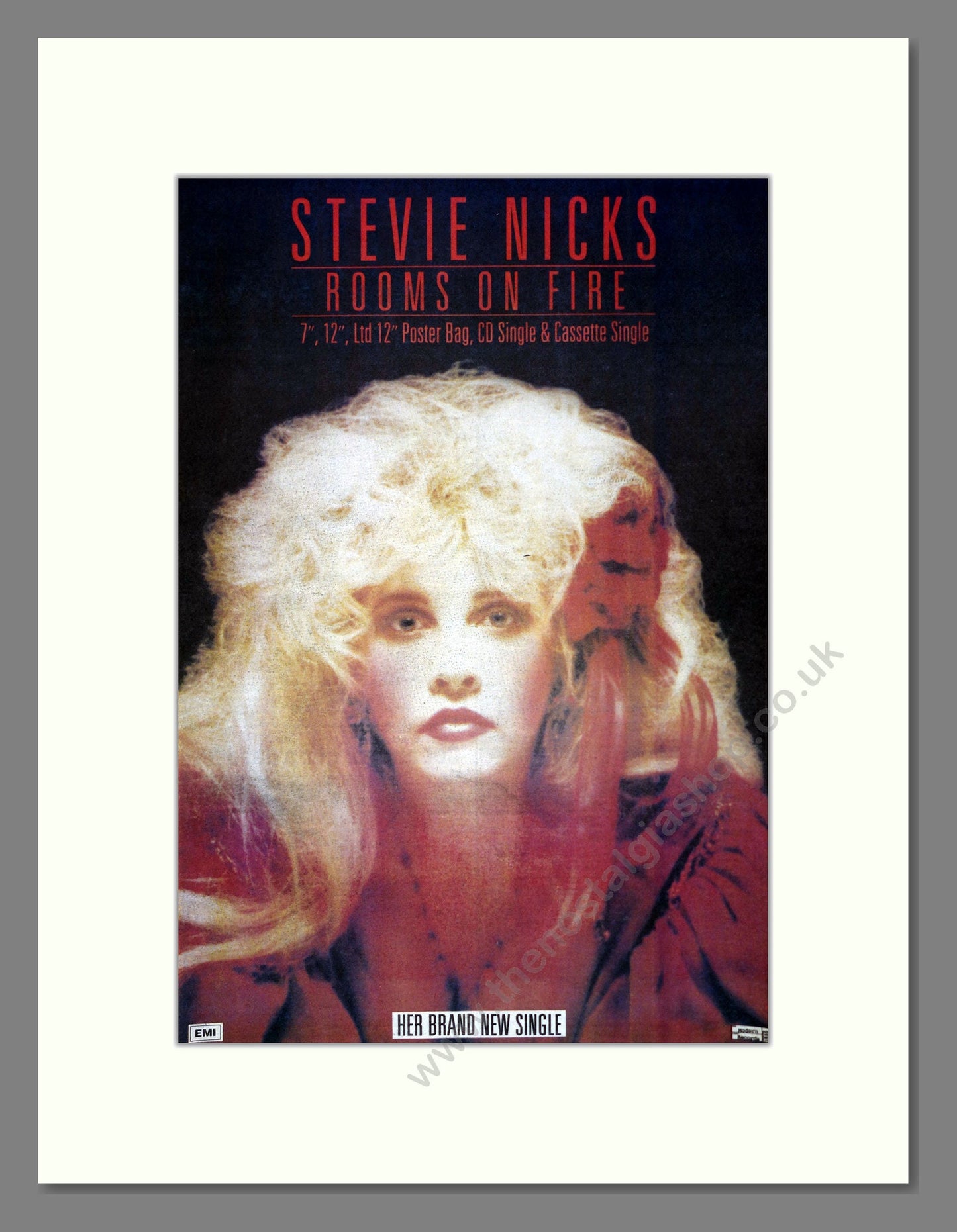 Stevie Nicks - Rooms On Fire. Vintage Advert 1989 (ref AD17444)