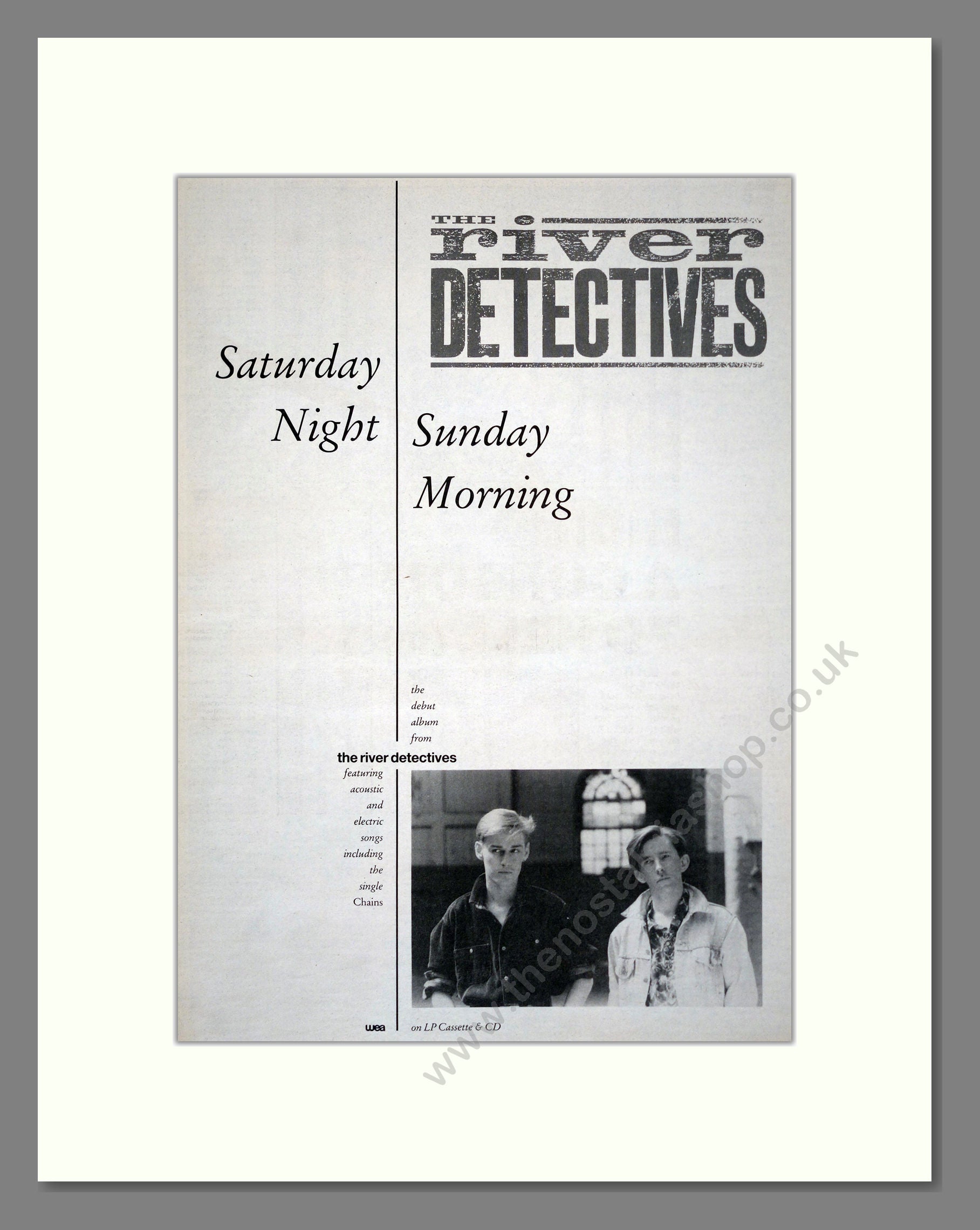 River Detectives (The) - Saturday Night Sunday Morning. Vintage Advert 1989 (ref AD17459)