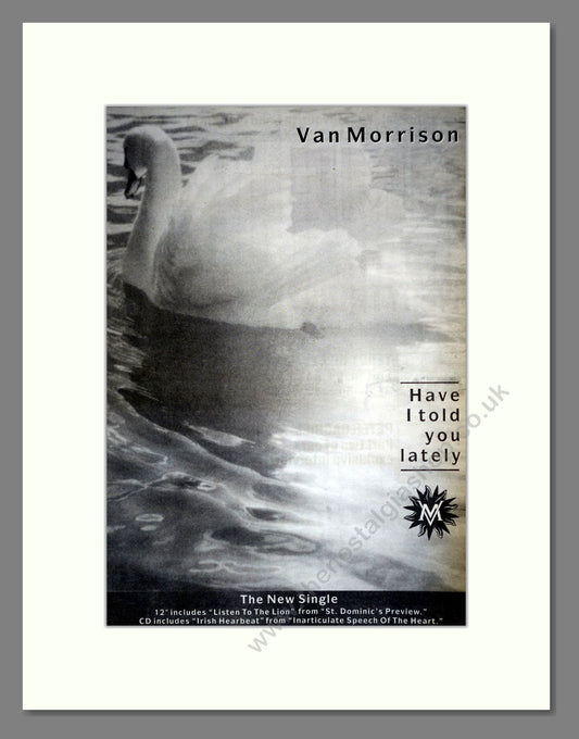 Van Morrison - Have I Told You Lately. Vintage Advert 1989 (ref AD17467)