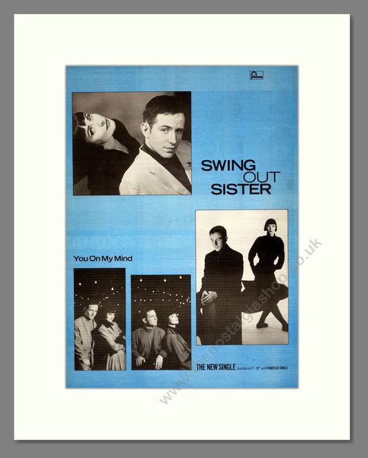 Swing Out Sister  - You On My Mind. Vintage Advert 1989 (ref AD17474)