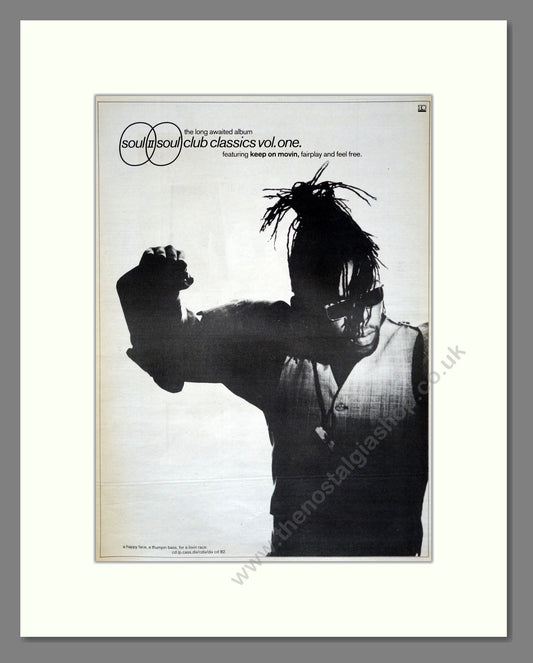 Soul II Soul - Club Classics Vol.1. Vintage Advert 1989 (ref AD17475)