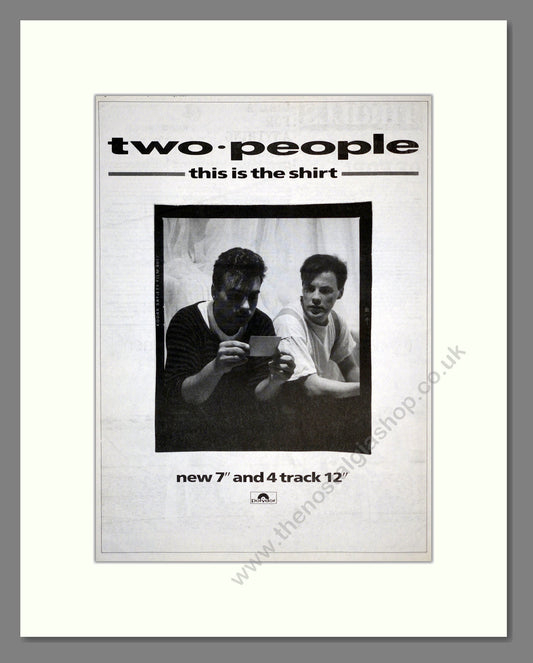 Two People - This Is The Shirt. Vintage Advert 1985 (ref AD17508)