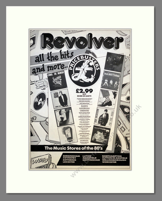 Revolver - Music Stores. Vintage Advert 1985 (ref AD17515)