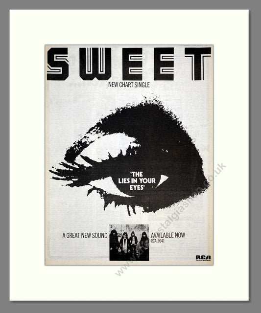 Sweet - The Lies In Your Eyes. Vintage Advert 1976 (ref AD17527)