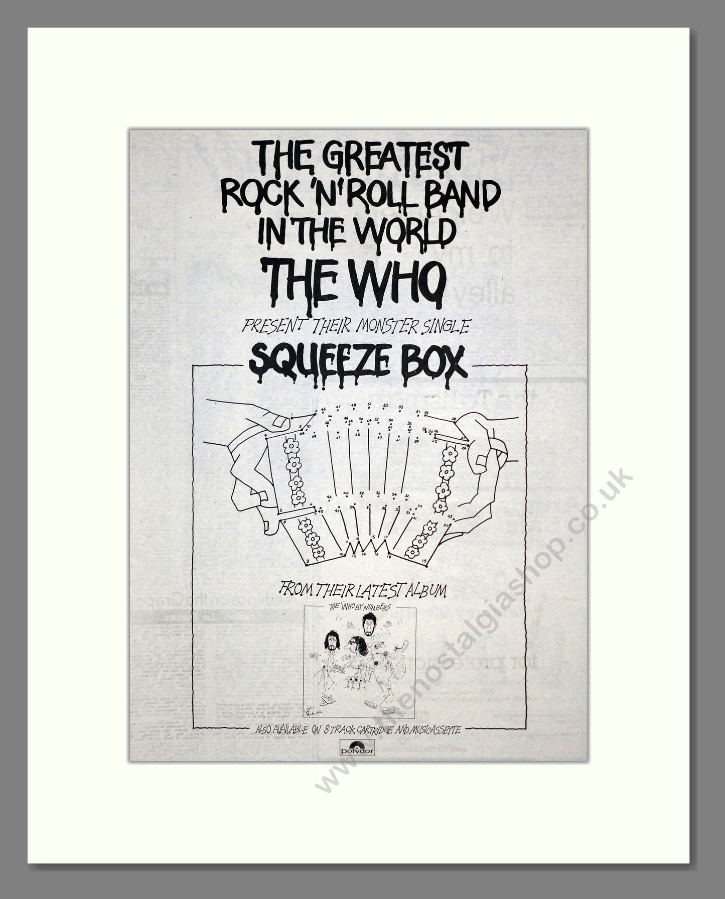 Who (The) - Squeeze Box. Vintage Advert 1976 (ref AD17533)