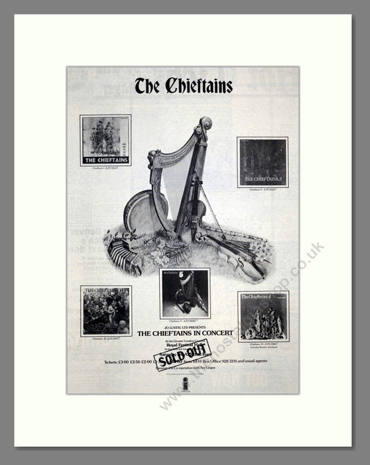 Chieftains (The) - Various Albums. Vintage Advert 1976 (ref AD17550)