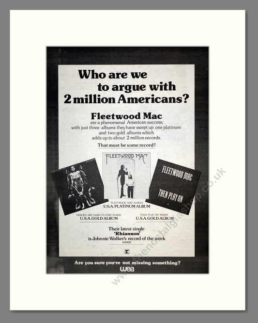 Fleetwood Mac - Various Albums. Vintage Advert 1976 (ref AD17574)