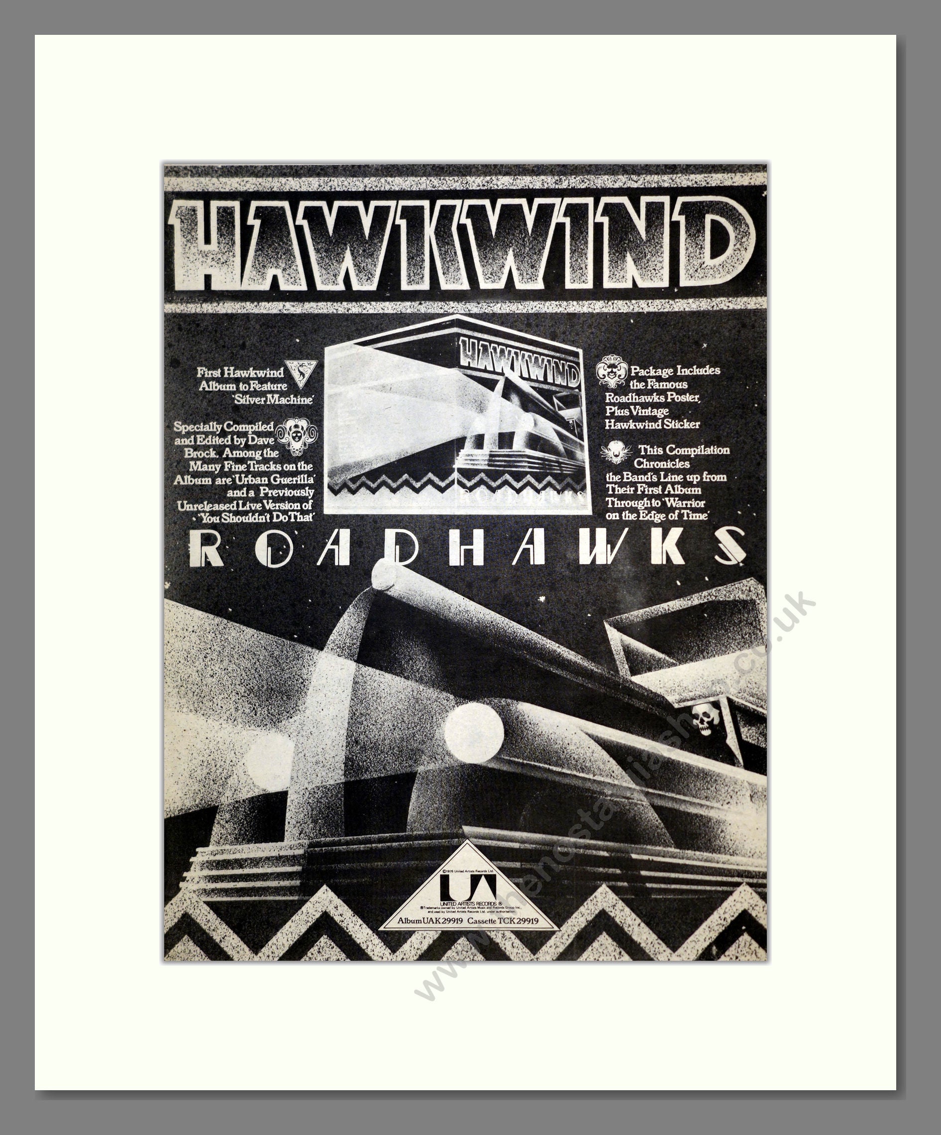 Hawkwind - Roadhawks. Vintage Advert 1976 (ref AD17583) – The Nostalgia ...