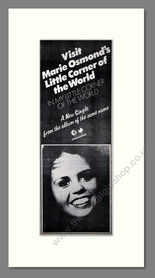 Marie Osmond - In My Little Corner Of The World. Vintage Advert 1974 (ref AD201341)