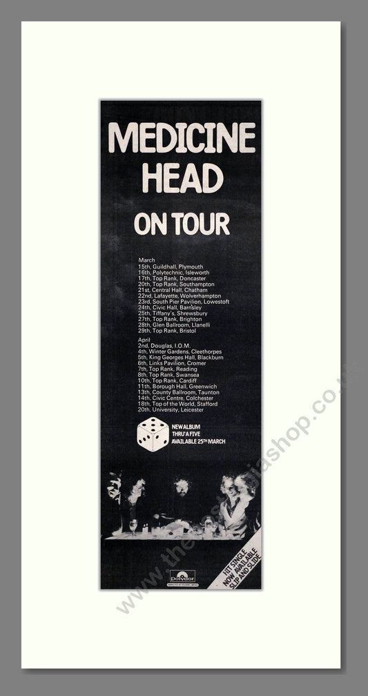 Medicine Head - UK Tour. Vintage Advert 1974 (ref AD201345)