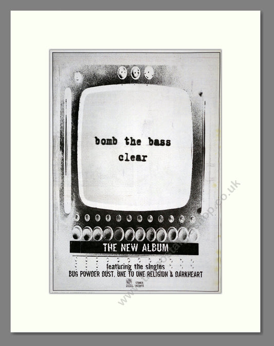 Bomb The Bass - Clear. Vintage Advert 1995 (ref AD17613)