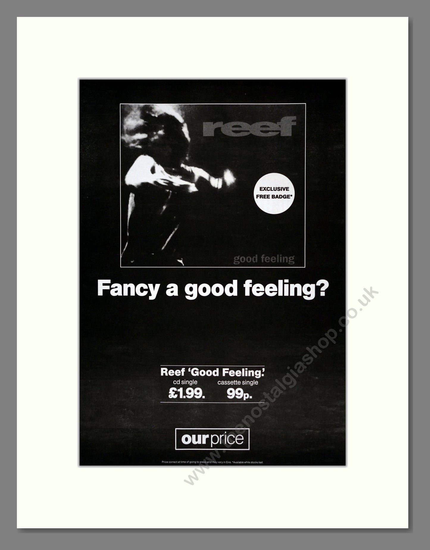 Reef - Good Feeling. Vintage Advert 1995 (ref AD17614)