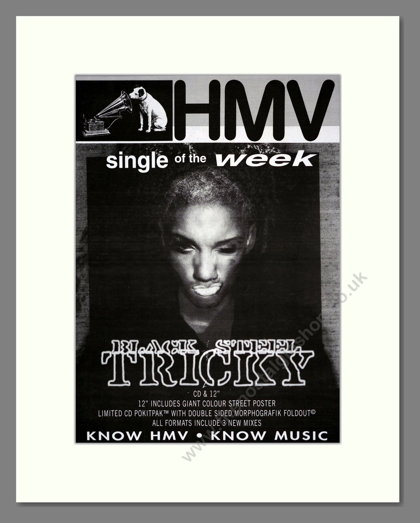 Tricky - Black Steel. Vintage Advert 1995 (ref AD17615)