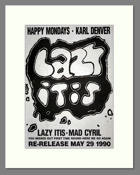 Happy Mondays / Karl Denver - Lazy Itis. Vintage Advert 1990 (ref AD17621)