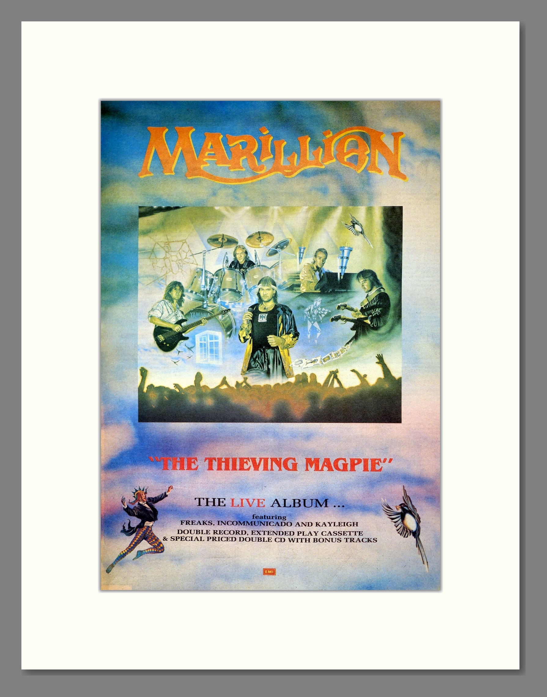 Marillion - The Thieving Magpie. Vintage Advert 1988 (ref AD17730)