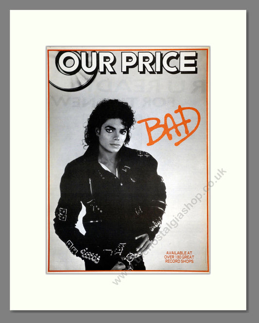 Michael Jackson - Bad. Vintage Advert 1987 (ref AD17785)