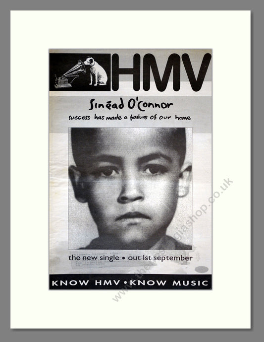 Sinead O'Connor - Success Has Made A Failure Of Our Home. Vintage Advert 1992 (ref AD17805)