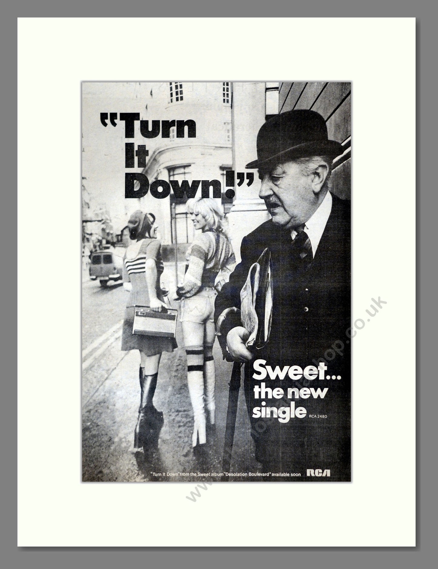 Sweet - Turn It Down. Vintage Advert 1974 (ref AD17840)