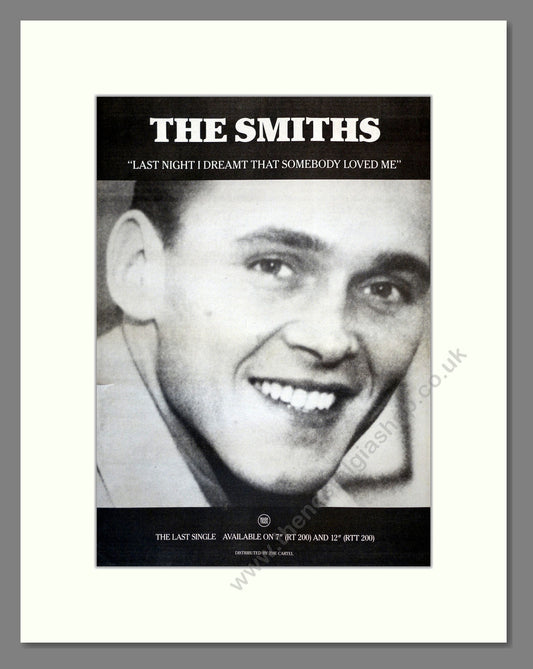 Smiths (The) - Last Night I Dreamt That Somebody Loved Me. Vintage Advert 1987 (ref AD17855)