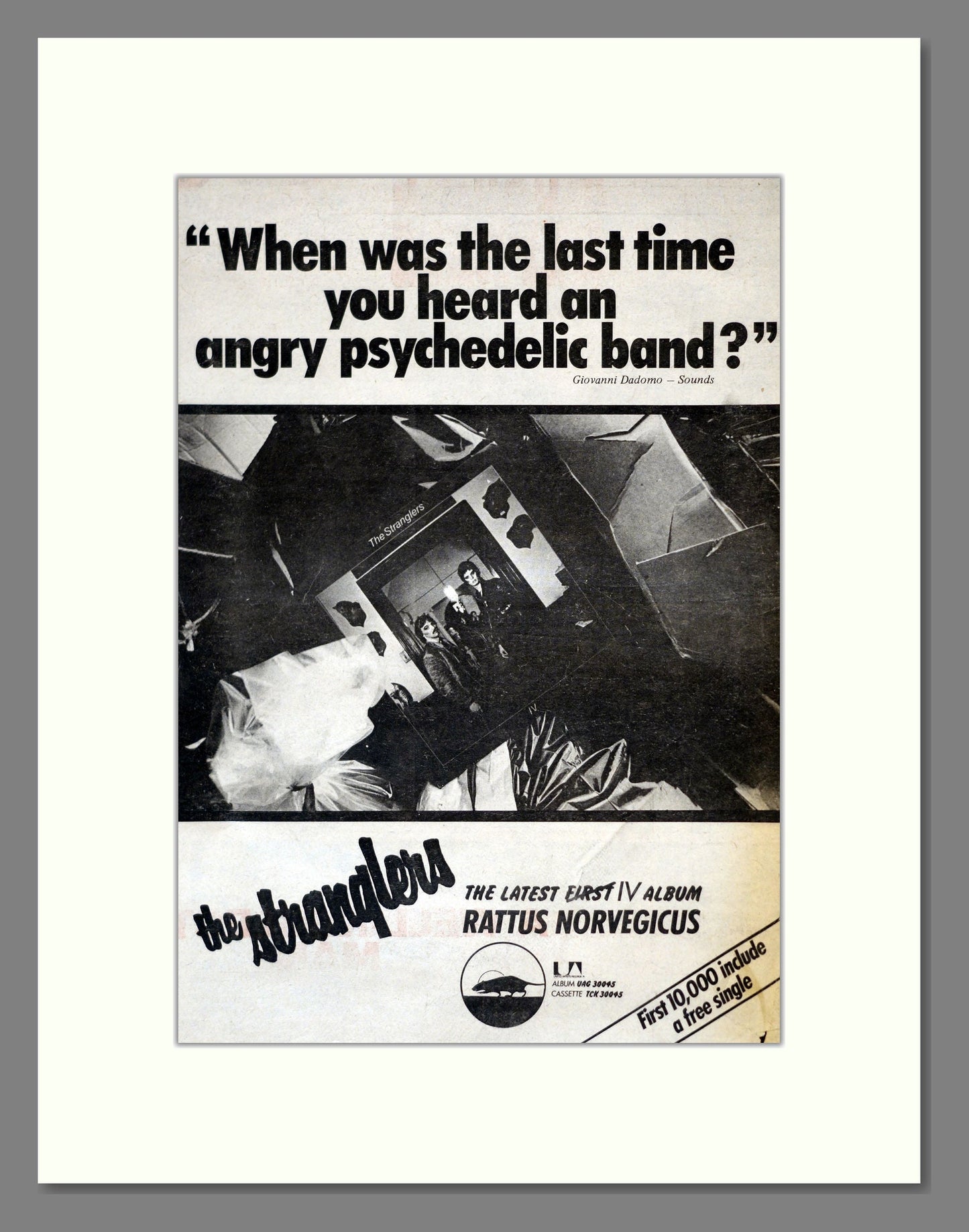 Stranglers (The) - Rattus Norvegicus. Vintage Advert 1977 (ref AD17858)