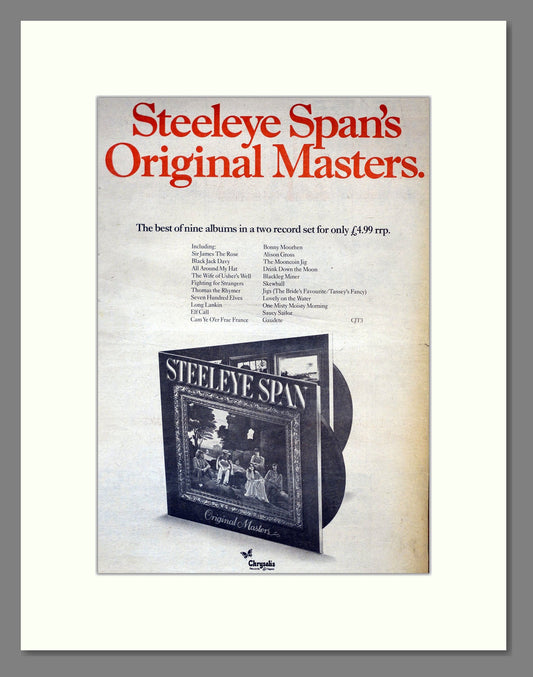 Steeleye Span - Best Of. Vintage Advert 1977 (ref AD17859)