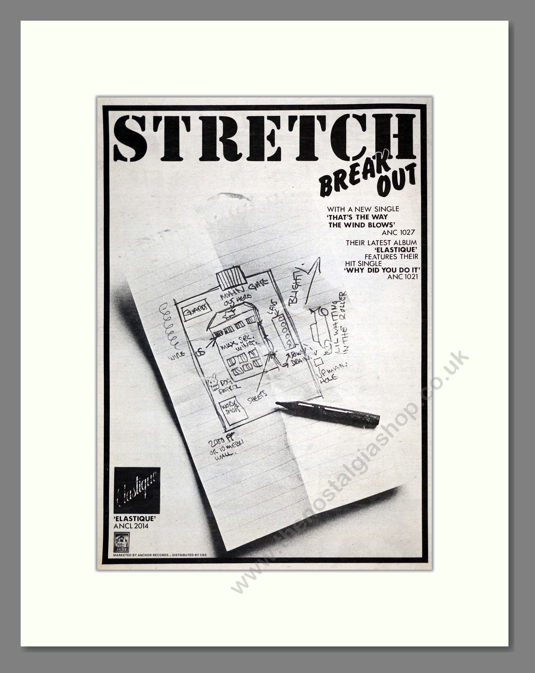 Stretch - Break Out. Vintage Advert 1976 (ref AD17866)