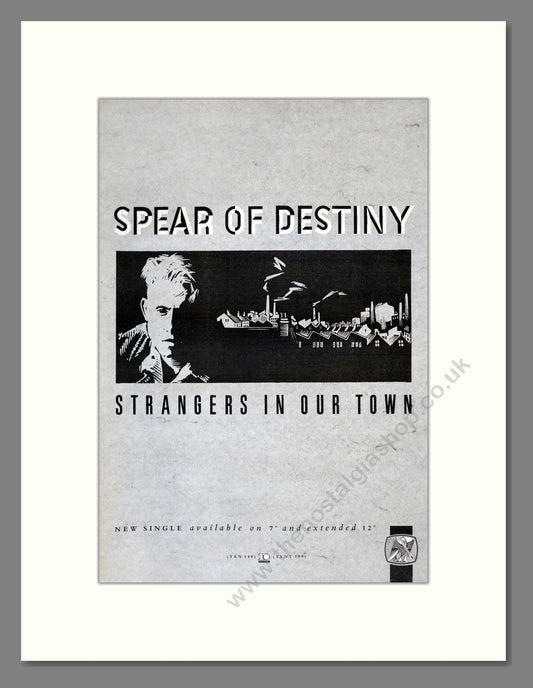 Spear Of Destiny - Strangers In Our Town. Vintage Advert 1987 (ref AD17886)