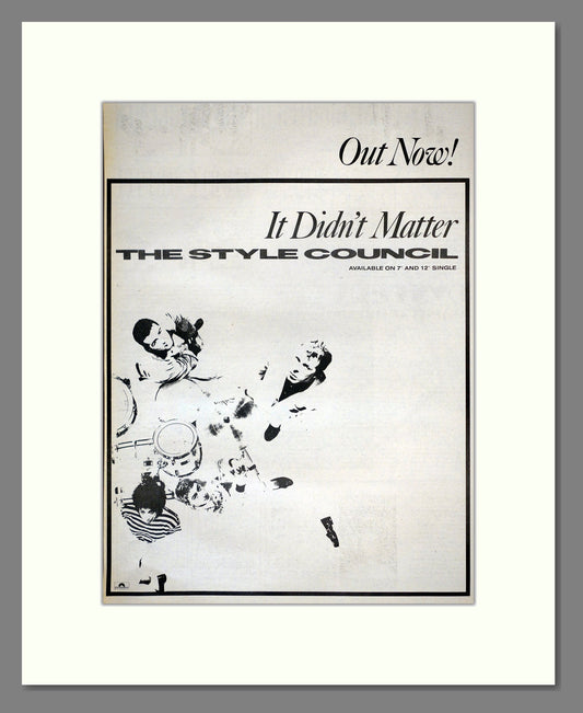 Style Council (The) - It Didn't Matter. Vintage Advert 1987 (ref AD17887)