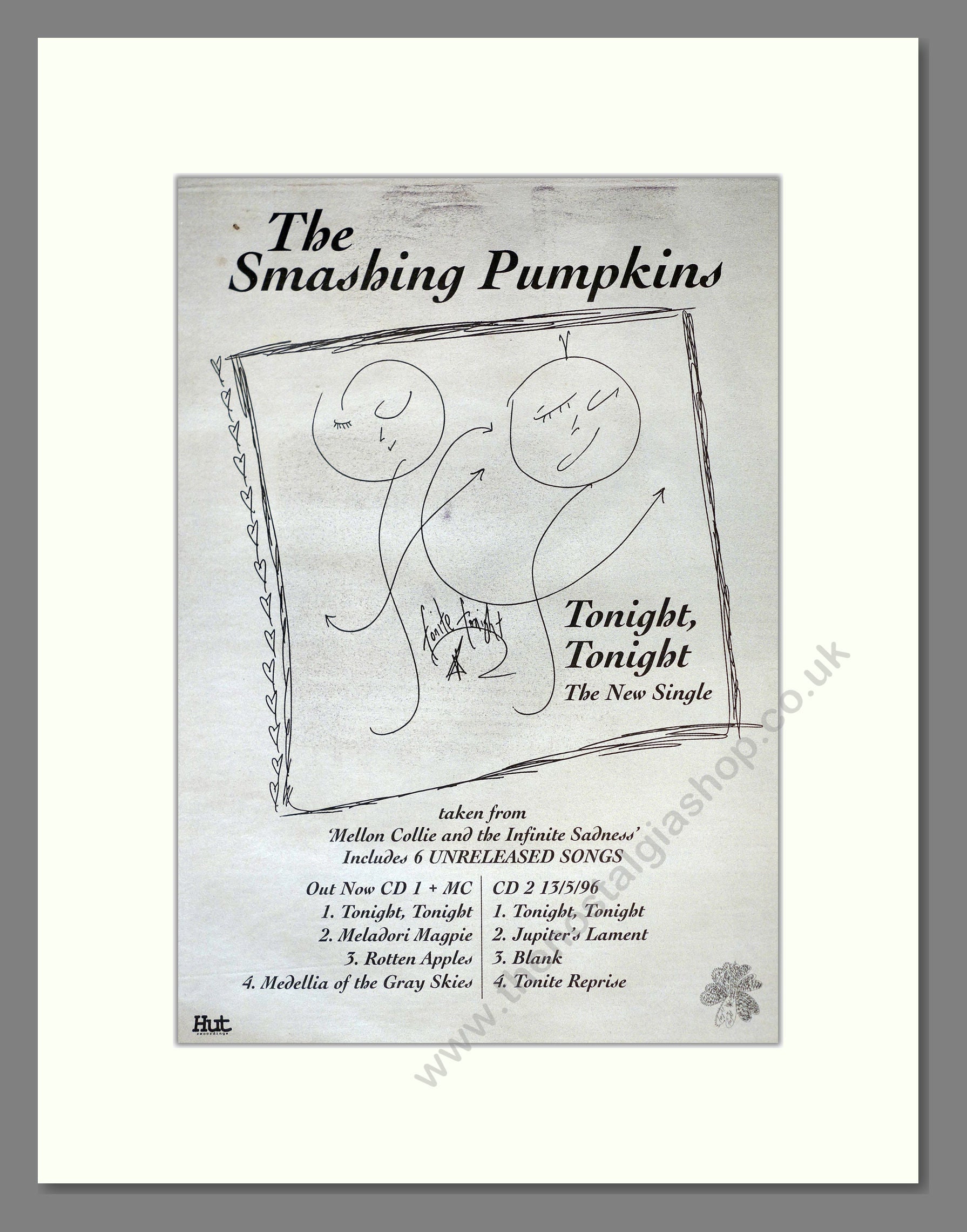 Smashing Pumpkins (The) - Tonight Tonight. Vintage Advert 1996 (ref AD17893)