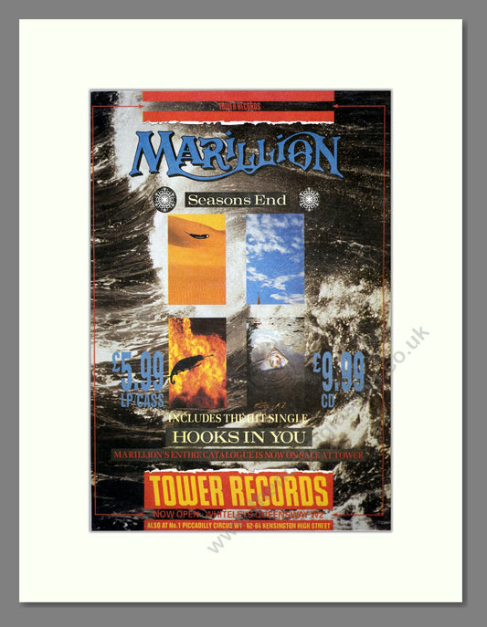 Marillion - Seasons End. Vintage Advert 1989 (ref AD17900)