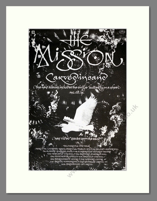 Mission (The) - Carved In Sand. Vintage Advert 1990 (ref AD17902)