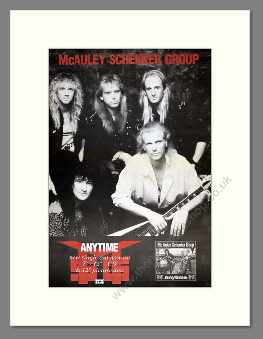 McAuley Schenker Group - Anytime. Vintage Advert 1990 (ref AD17906)