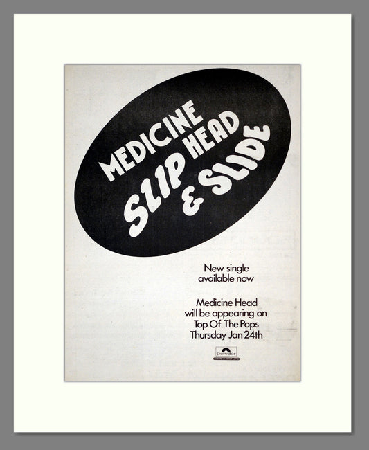 Medicine Head - Slip And Slide. Vintage Advert 1974 (ref AD17927)