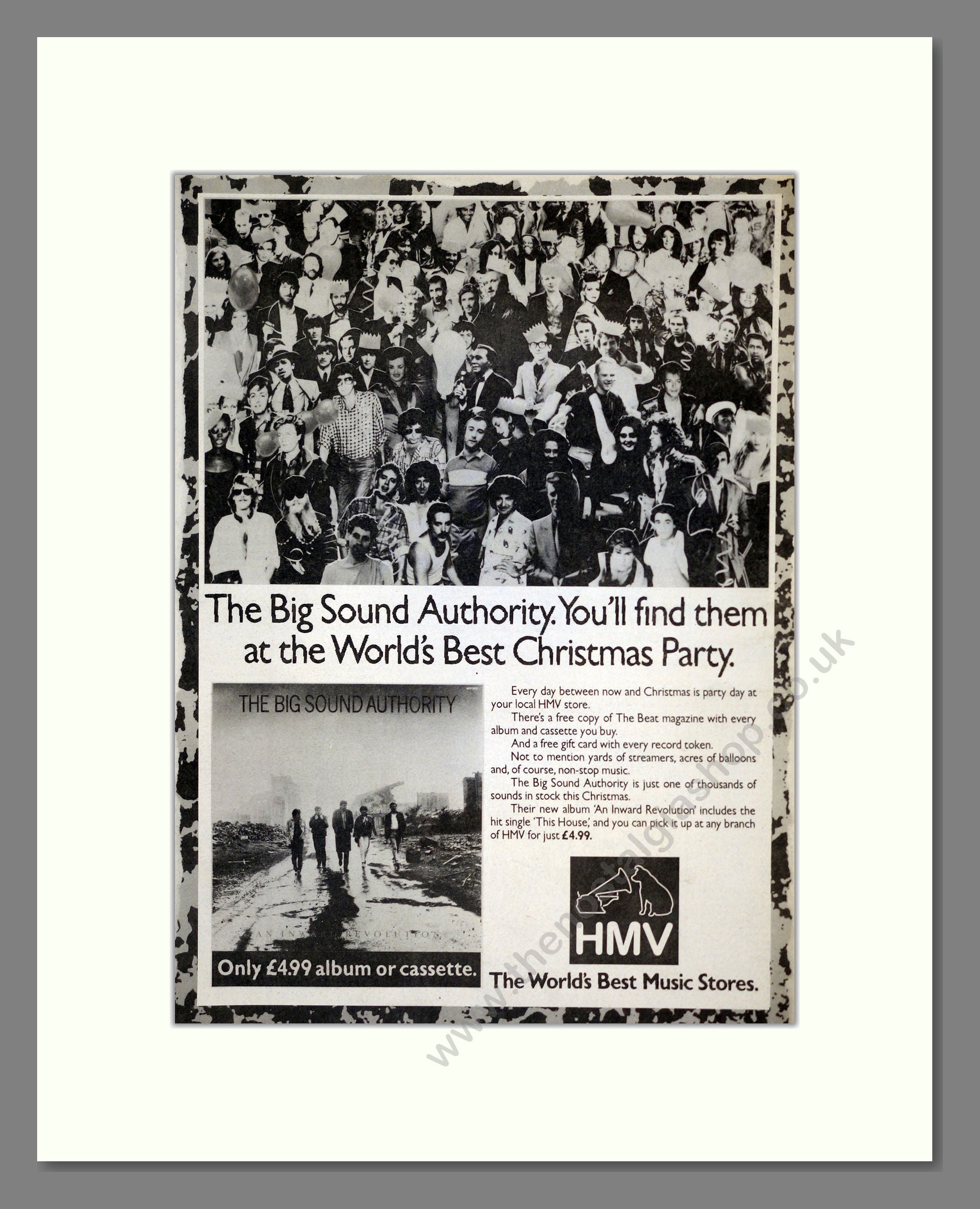 Big Sound Authority - An Inward Revolution. Vintage Advert 1985 (ref AD17955)