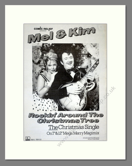 Mel And Kim (Comic Relief) - Rockin Around The Christmas Tree. Vintage Advert 1987 (ref AD17963)