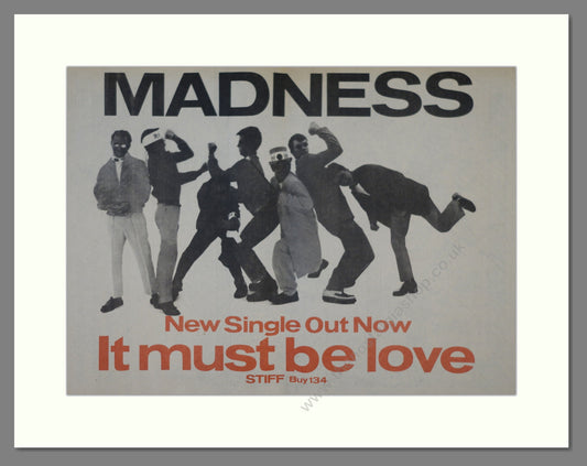 Madness - It Must Be Love. Vintage Advert 1981 (ref AD17968)