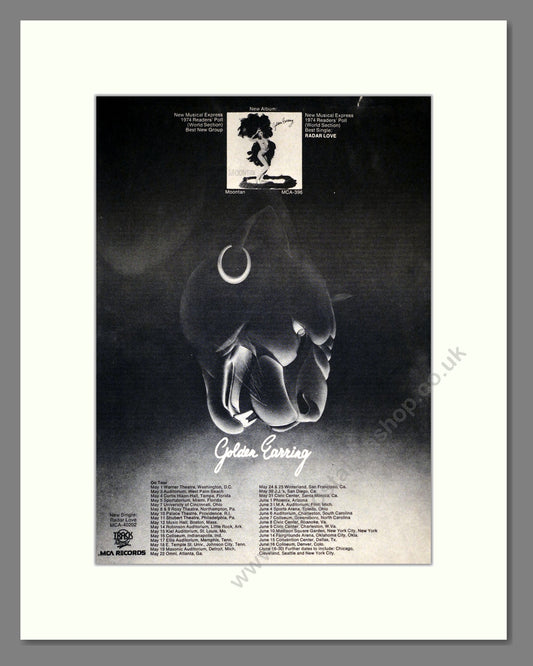 Golden Earring - US Tour. Vintage Advert 1974 (ref AD301874)