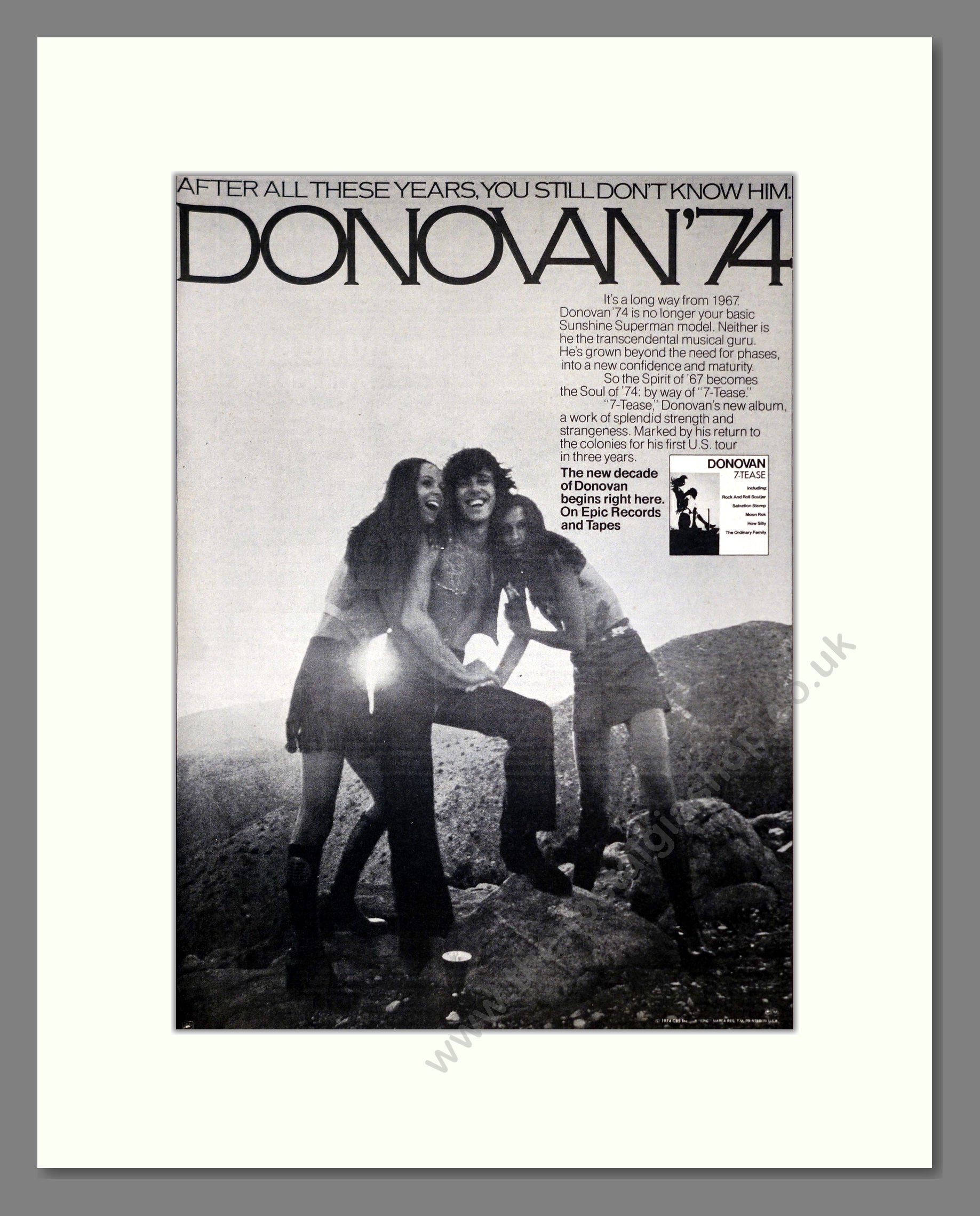 Donovan - Donovan 74. Vintage Advert 1974 (ref AD301898)