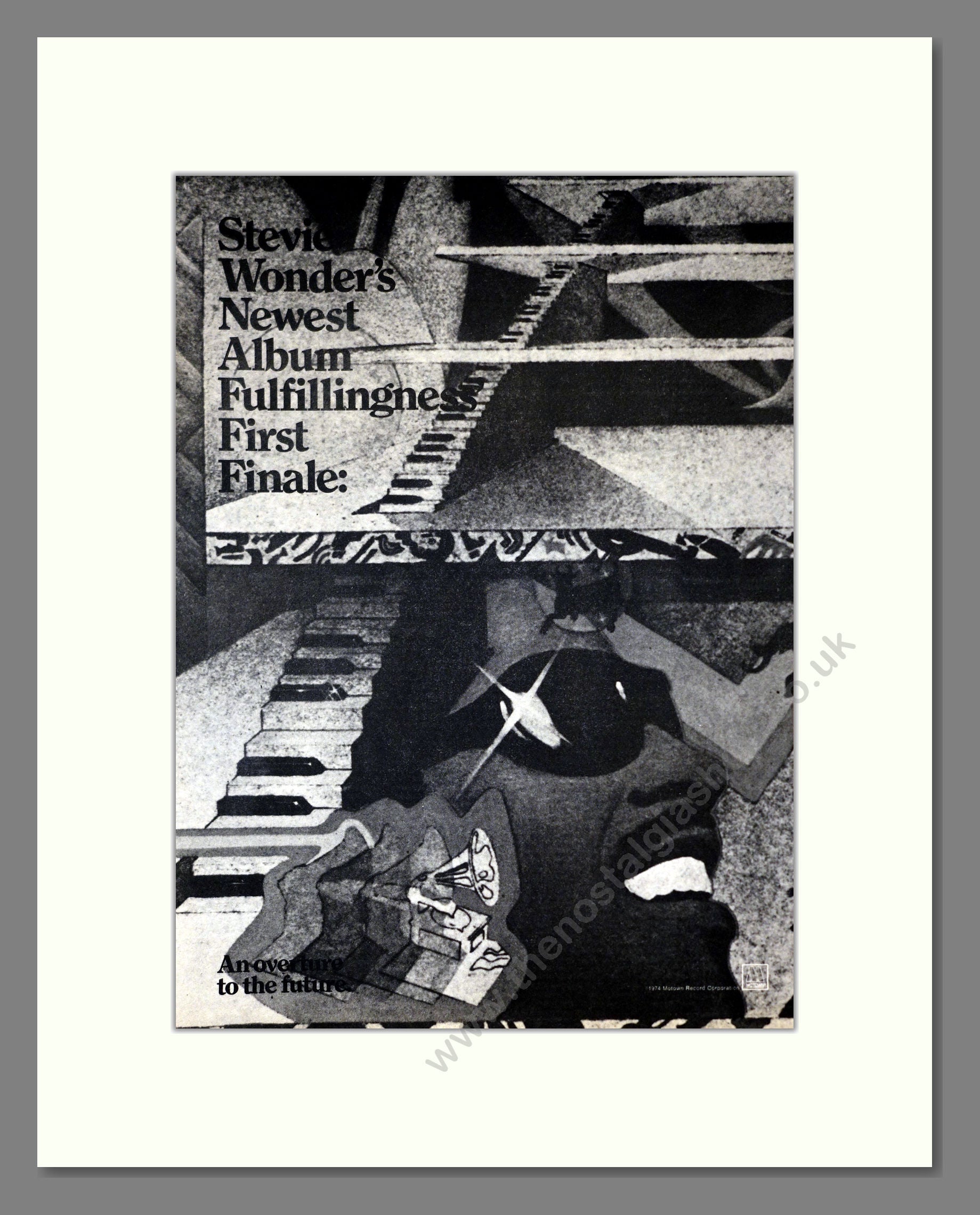 Stevie Wonder - Fulfillingness First Finale. Vintage Advert 1974 (ref AD301913)